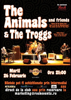 The Animals si The Troggs la Hard Rock Cafe din Bucuresti